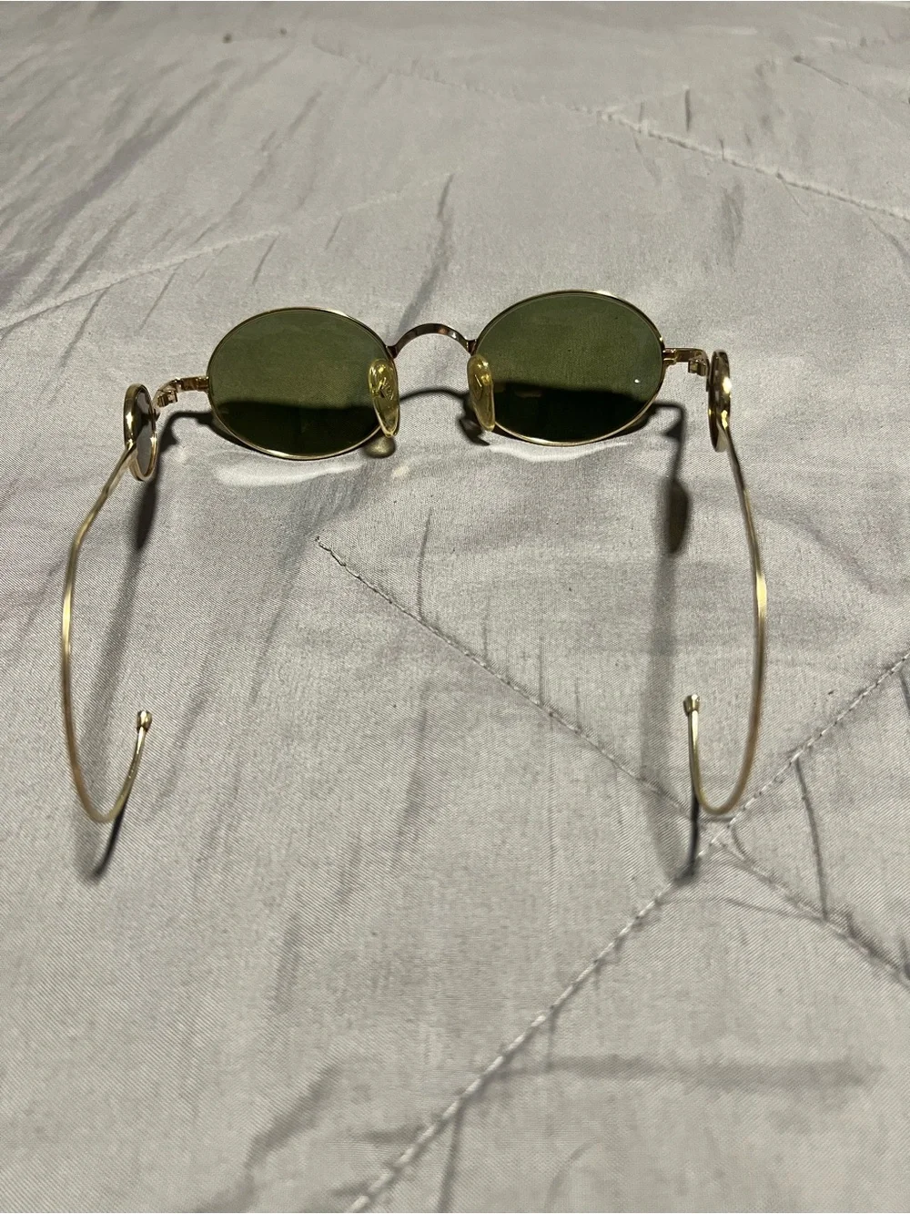 Junior Gaultier Gold Frame Sunglasses with Olive Green Lenses